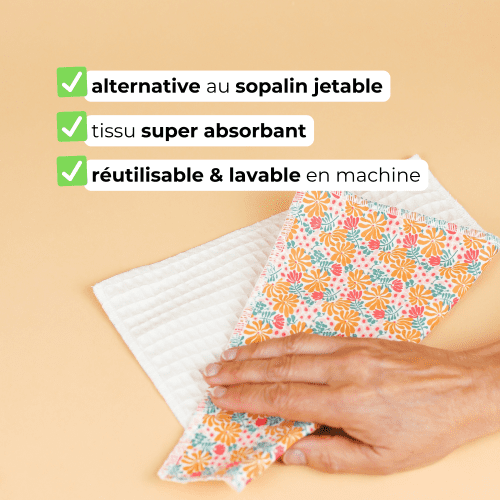 Essuie-tout lavable à motifs