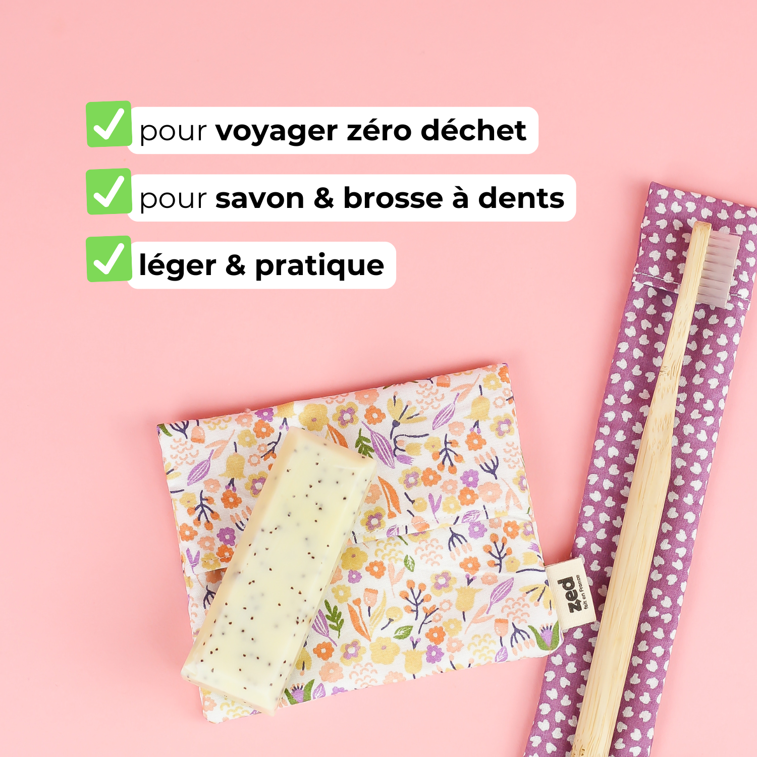Kit de voyage pour savon et brosse à dents