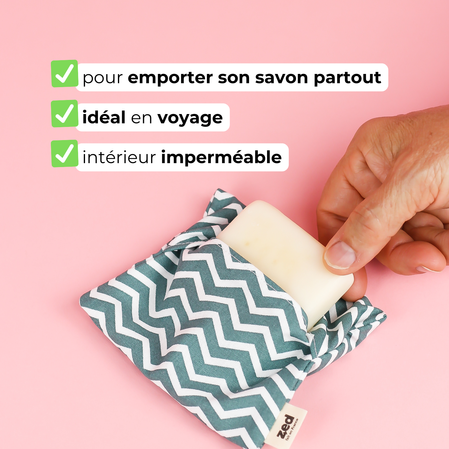 Pochette à savon imperméable