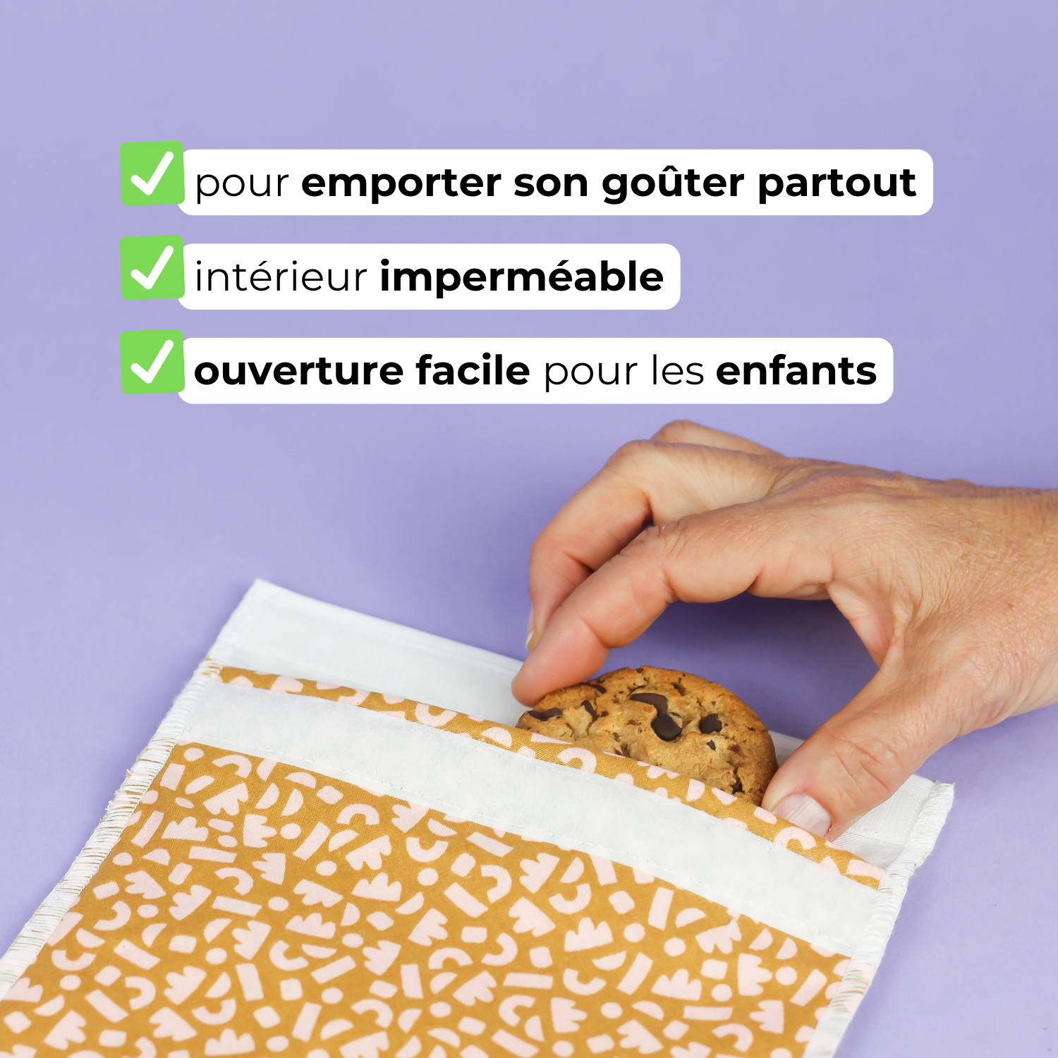 Pochette à goûter réutilisable