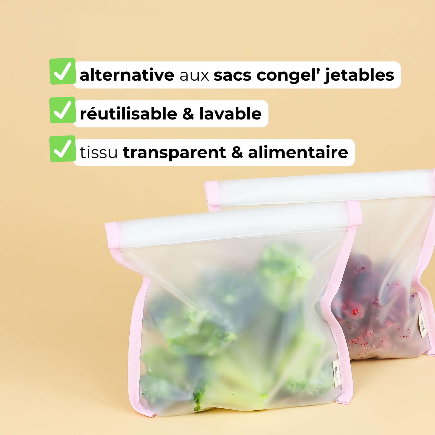 Sac congélation réutilisable – Taille S