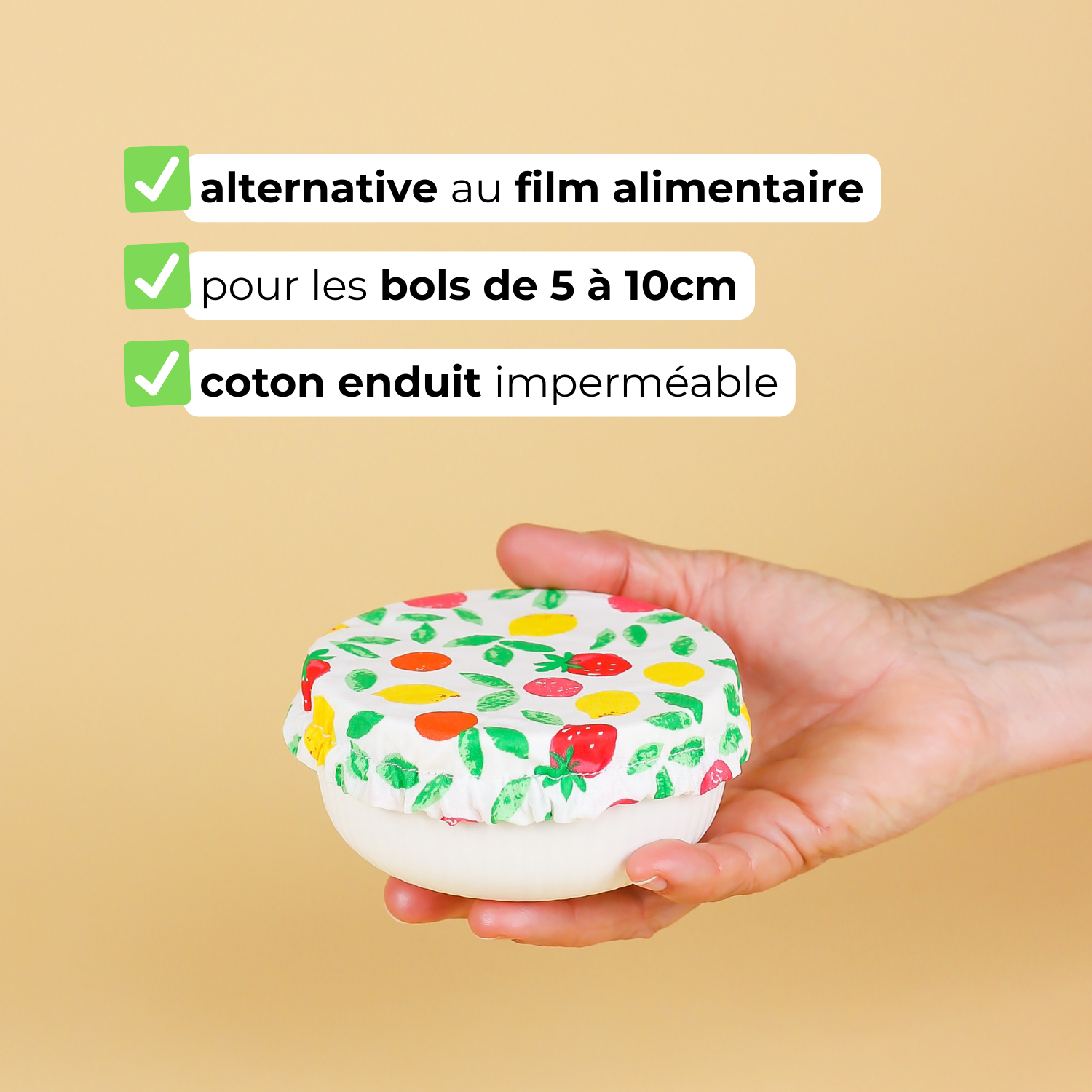 Mini couvre-bol en tissu